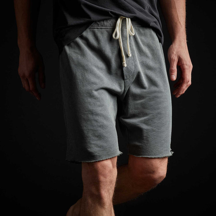 Vintage French Terry Contrast Waist Short in Jungle Pigment | James Perse Los Angeles