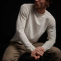 Linen Blend Crew Neck Sweater - Celadon | James Perse Los Angeles