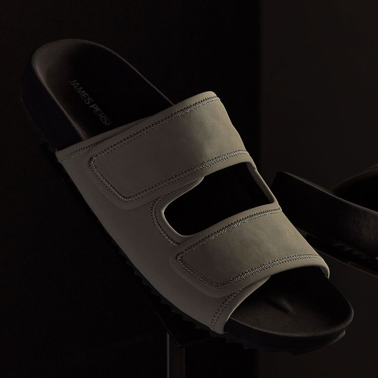 Binding Velcro Slide - Army Green/Black | James Perse Los Angeles