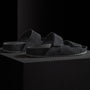 Women's Double Strap Suede Slide in Black | James Perse Los Angeles