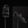 Women's Double Strap Velcro Sandal in Black | James Perse Los Angeles 