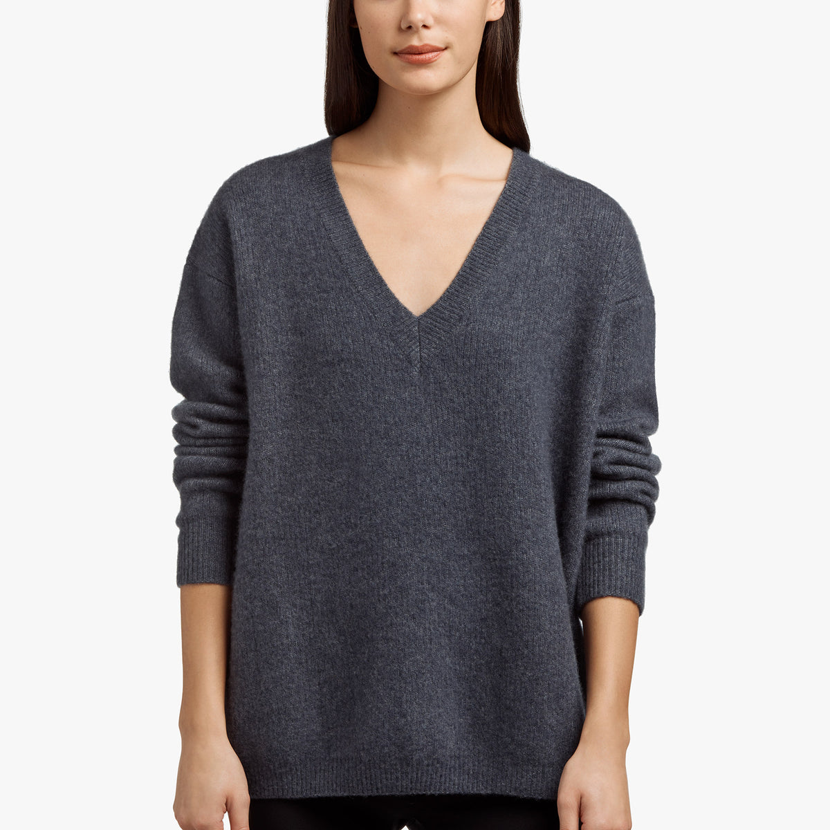 Cashmere Silk Oversized Sweater In Indigo | James Perse Los Angeles