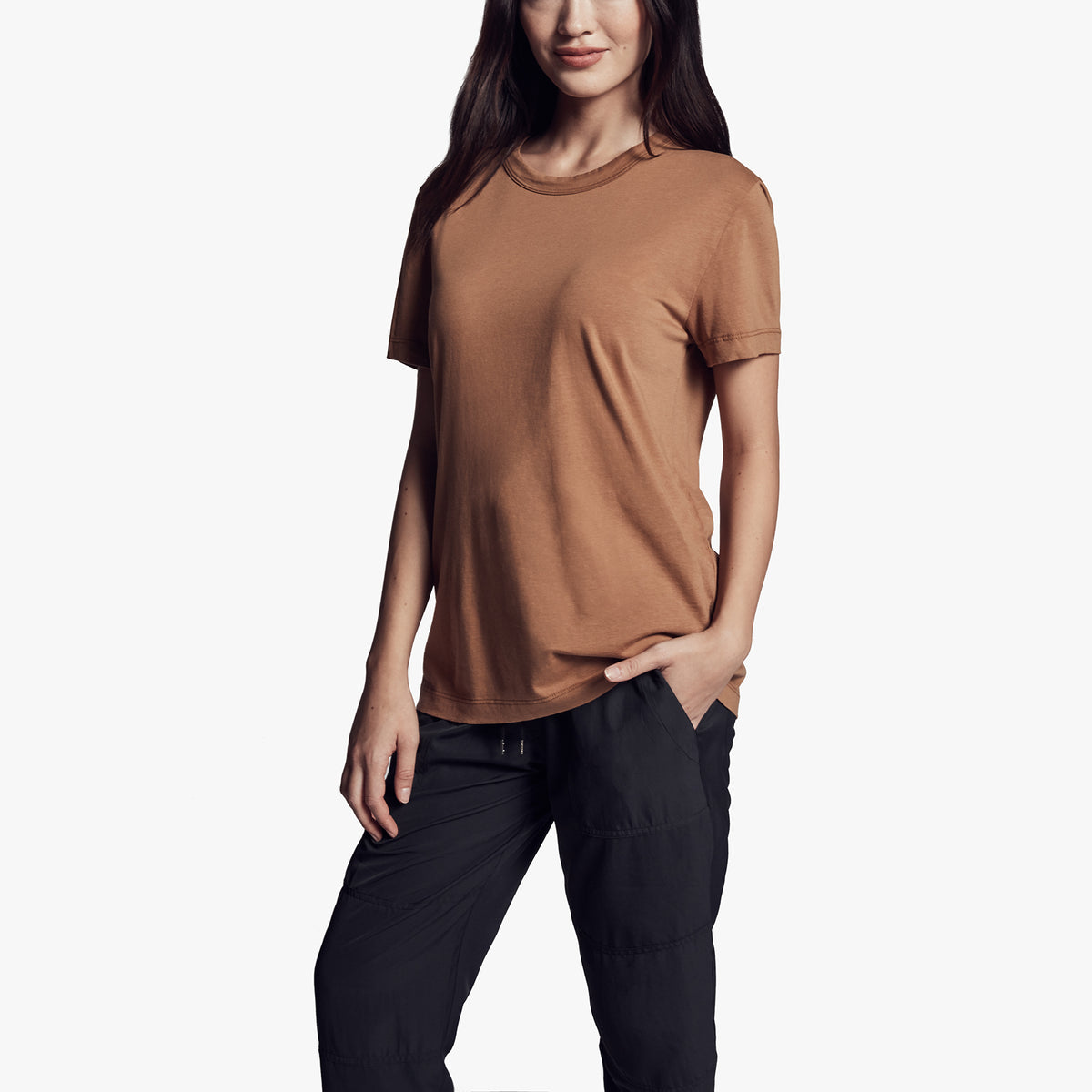 Brushed Lotus Jersey Tee In Dijon | James Perse Los Angeles