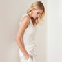 Cotton Linen Sweater Tank In White | James Perse Los Angeles