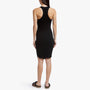 Satin Trim Rib Tank Dress in Black | James Perse Los Angeles