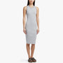Sporty Trim Rib Tank Dress in Heather Grey/Grey | James Perse Los Angeles