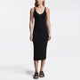 Chevron Rib Cami Dress In Black | James Perse Los Angeles