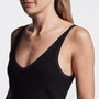 Chevron Rib Cami Dress In Black | James Perse Los Angeles