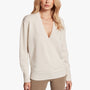 Crossover Cashmere Sweater In Ivory | James Perse Los Angeles