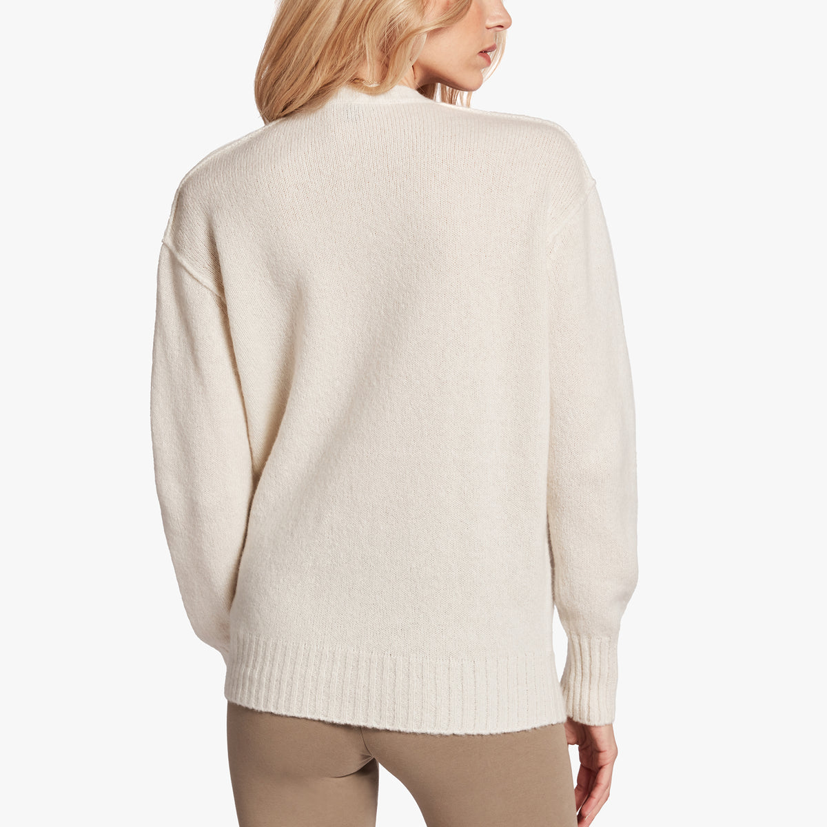 Crossover Cashmere Sweater In Ivory | James Perse Los Angeles