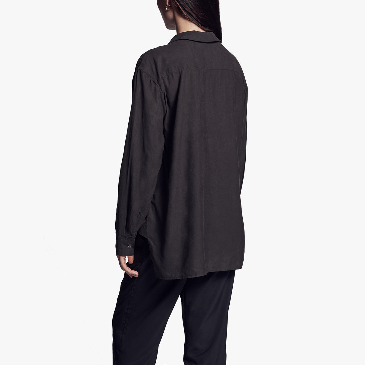 Micro Suede Shirt In Carbon | James Perse Los Angeles