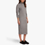 Micro Sueded Turtleneck Dress In Heather Grey | James Perse Los Angeles