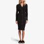 Ribbed Henley Dress In Black | James Perse Los Angeles