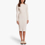 Ribbed Crew Neck Dress In Everest White | James Perse Los Angeles