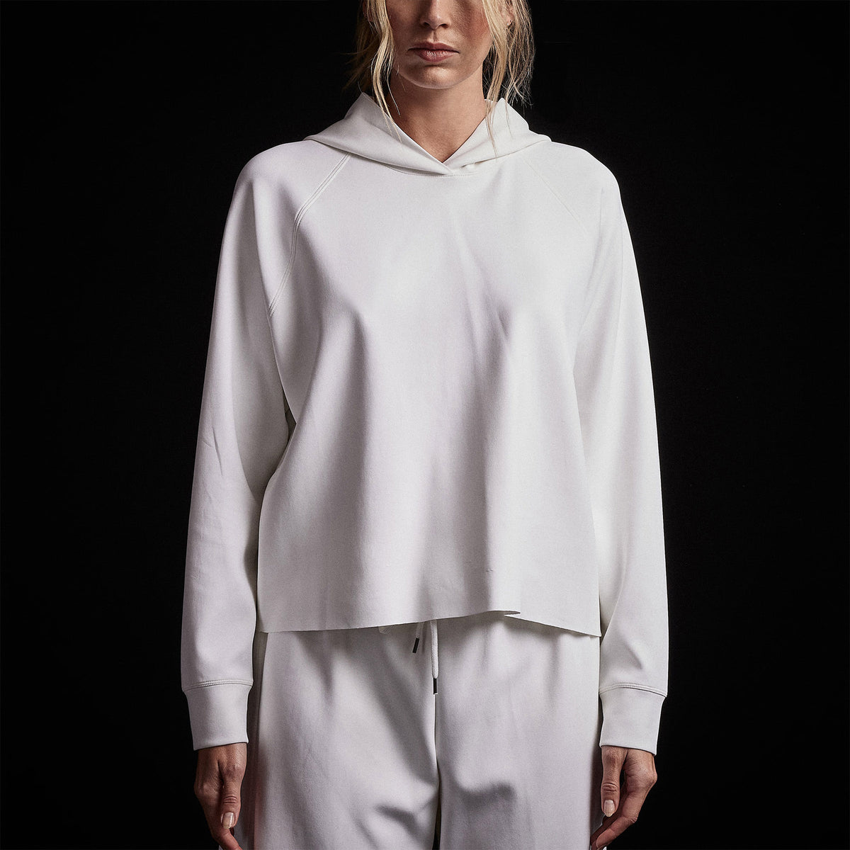 Double Knit Hoodie in White | James Perse Los Angeles