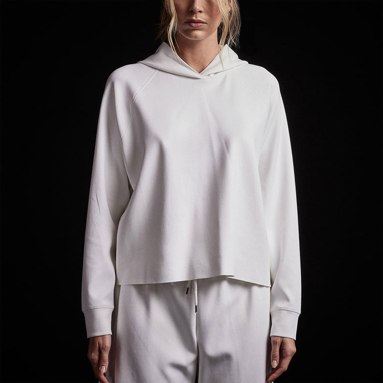 Double Knit Hoodie in White | James Perse Los Angeles