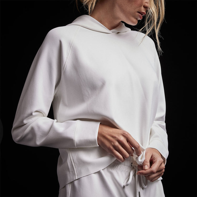 Double Knit Hoodie in White | James Perse Los Angeles