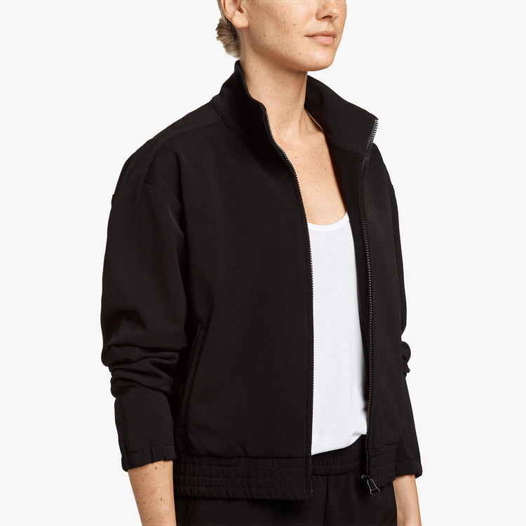 Nylon Merino Track Jacket In Black | James Perse Los Angeles