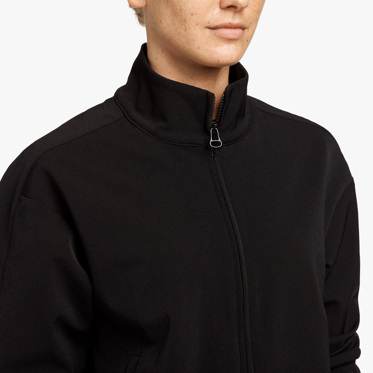 Nylon Merino Track Jacket In Black | James Perse Los Angeles