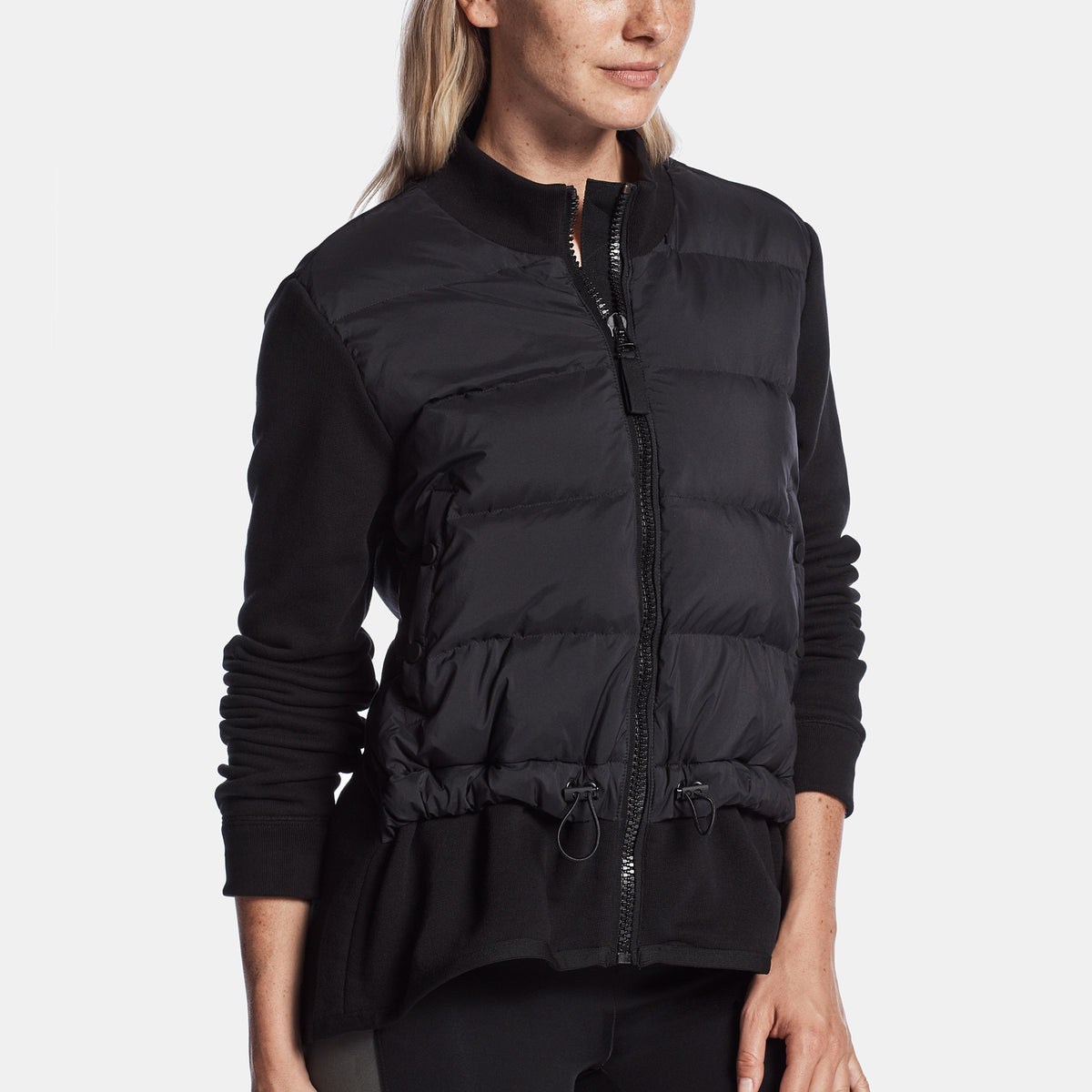 Y/OSEMITE Mixed Media Puffer Jacket In Black | James Perse Los Angeles
