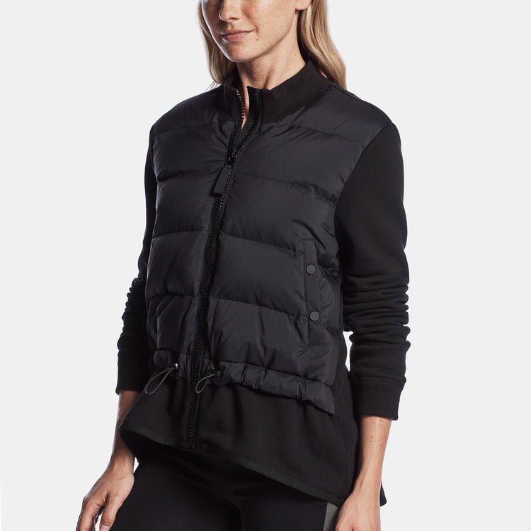 Y/OSEMITE Mixed Media Puffer Jacket In Black | James Perse Los Angeles