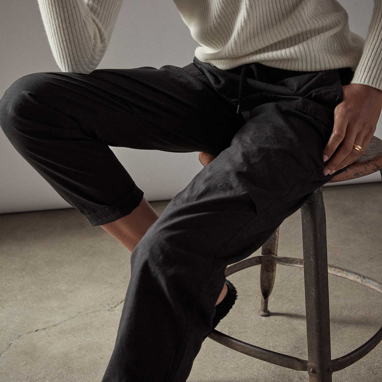 Rip Stop Utility Pant in Black | James Perse Los Angeles