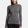Technical Jersey Ribbed Turtleneck In Carbon | James Perse Los Angeles