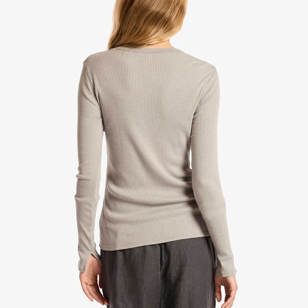 Technical Rib Knit Tee - Platinum | James Perse Los Angeles