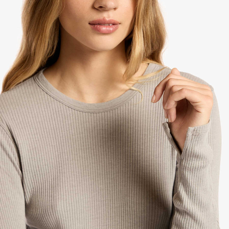 Technical Rib Knit Tee - Platinum | James Perse Los Angeles