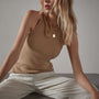Rib Cut Away Tank in Bronze | James Perse Los Angeles