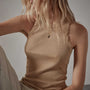 Rib Cut Away Tank in Bronze | James Perse Los Angeles