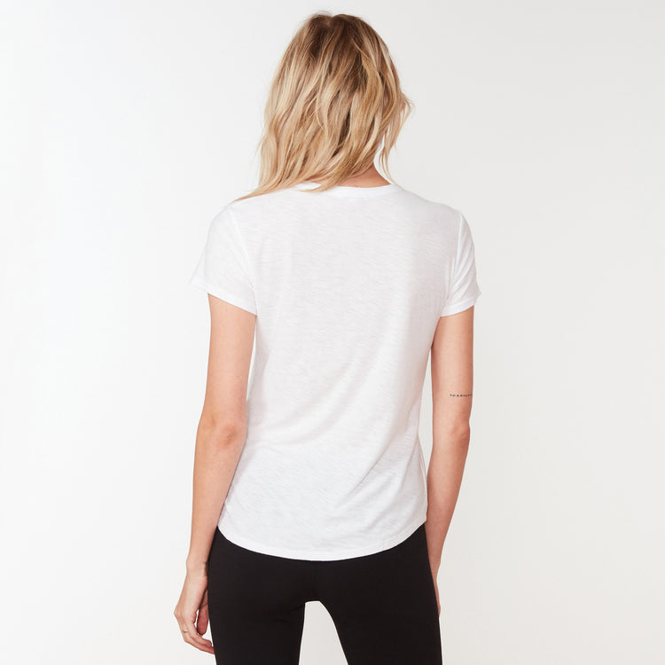 Cotton Crepe Tee In White | James Perse Los Angeles