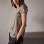 Sheer Slub Crew Neck Tee in Concrete | James Perse Los Angeles