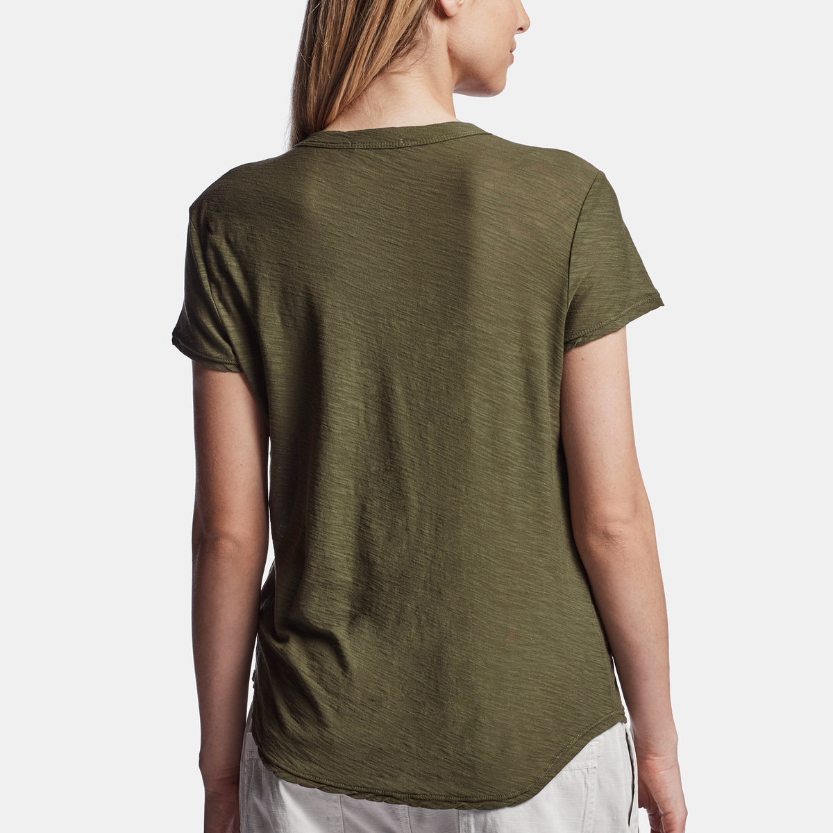 Sheer Slub Crew Neck Tee In Sergeant | James Perse Los Angeles