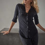 Sheer Slub Side Panel Shirt - Deep | James Perse Los Angeles