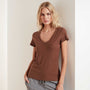 Sheer Slub Casual V Neck in Malt | James Perse Los Angeles