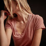 Sheer Slub Casual V Neck - Old Rose | James Perse Los Angeles