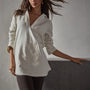 French Terry Hooded Tunic in Alabaster | James Perse Los Angeles