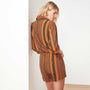 Short Vintage Striped Jumpsuit In Amber Stripe | James Perse Los Angeles