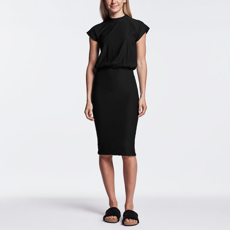 Blouson Raglan Surf Dress - Black | James Perse Los Angeles