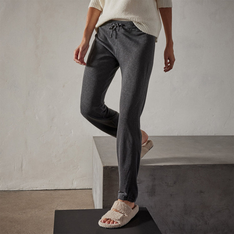 Vintage French Terry Sweatpant in Carbon Pigment | James Perse Los Angeles
