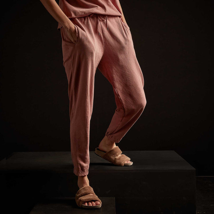 Vintage French Terry Relaxed Sweatpant - Old Rose Pigment | James Perse Los Angeles