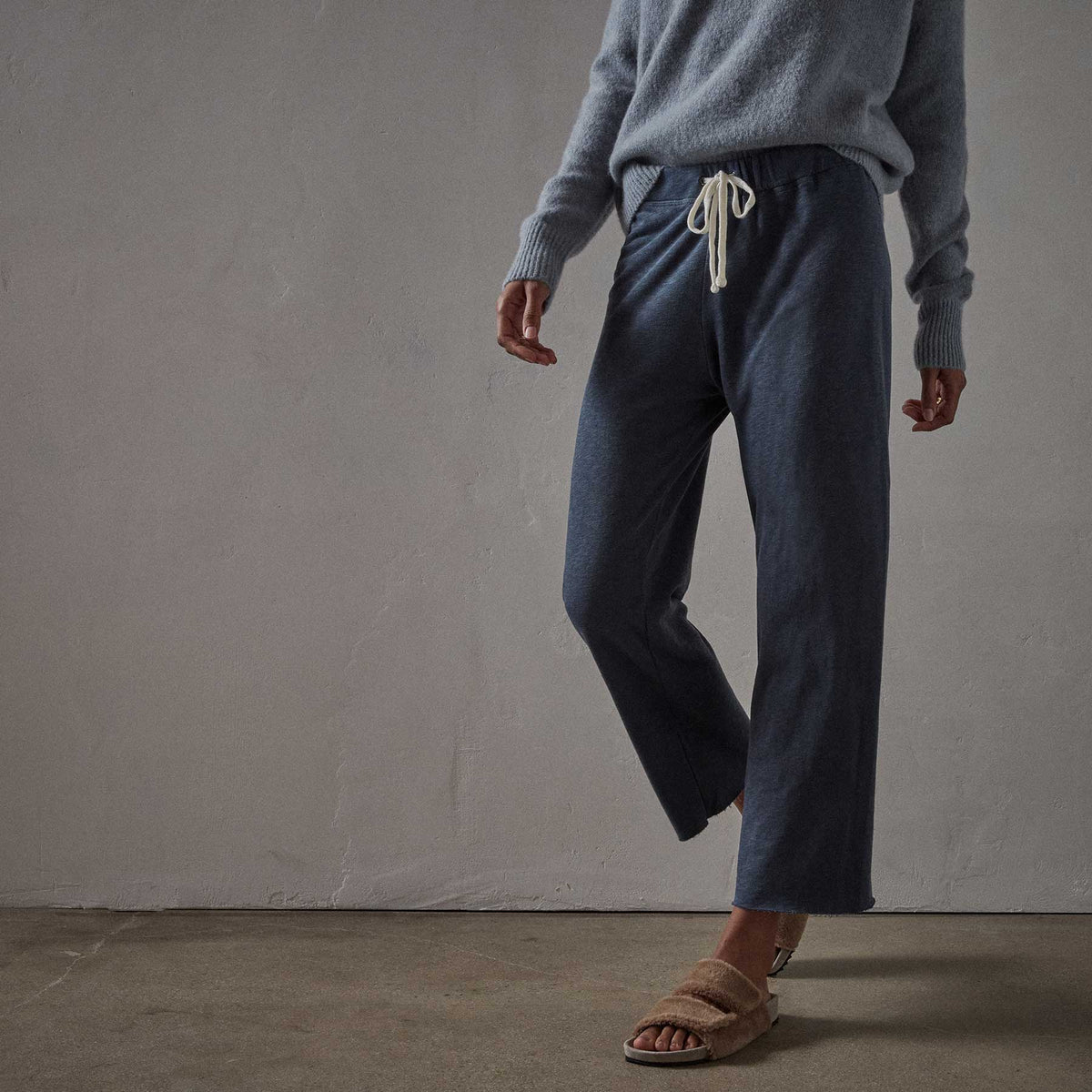 Vintage French Terry Cutoff Sweatpant - Deep Pigment | James Perse Los Angeles