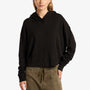Vintage French Terry Cropped Hoody - Black | James Perse Los Angeles