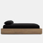 Brushed Jersey Fitted Sheet In Black | James Perse Los Angeles