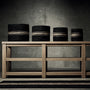 Extra Large Jute Basket In Charcoal/Natural Stripe | James Perse Los Angeles